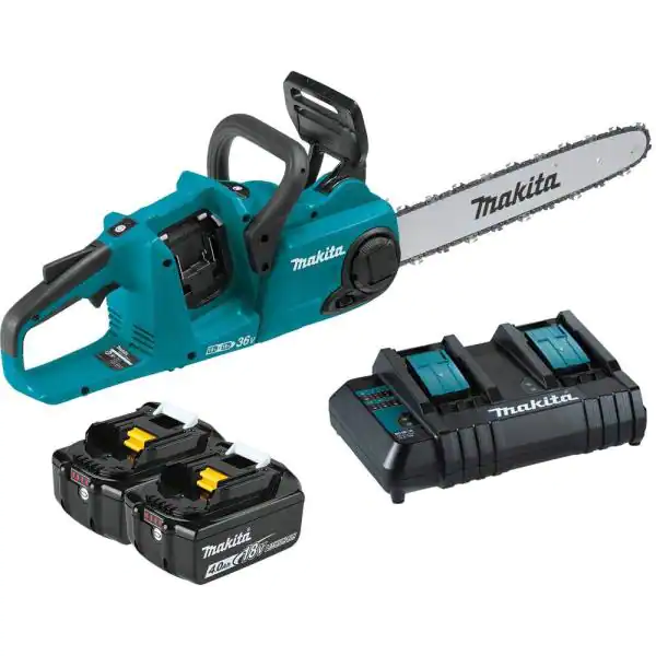 Makita XCU04CM 18-Volt X2 (36V) LXT Lithium-Ion Brushless Cordless 16 in. Electric Chain Saw Kit (4.0Ah) Makita XCU04CM 18-Volt X2 (36V) LXT Lithium-Ion Brushless Cordless 16 in. Electric Chain Saw Kit (4.0Ah)