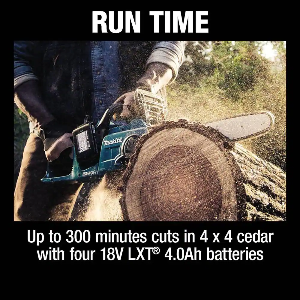 Makita XCU04CM 18-Volt X2 (36V) LXT Lithium-Ion Brushless Cordless 16 in. Electric Chain Saw Kit (4.0Ah) Makita XCU04CM 18-Volt X2 (36V) LXT Lithium-Ion Brushless Cordless 16 in. Electric Chain Saw Kit (4.0Ah) - Image 6