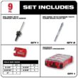Milwaukee 49-56-9295 BIG HAWG Carbide Hole Saw Kit (9-Piece) with PACKOUT Case