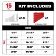 Milwaukee 48-22-9415 Combination SAE Wrench Mechanics Tool Set and 48-22-9215 Hook and Pick Set (19-Piece)