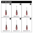 Milwaukee 48-22-9516 Ratcheting Wrench and 48-22-2706 Screwdriver Mechanics Tool Set (21-Piece)
