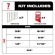 Milwaukee 48-22-9407 SAE and 48-22-9507 Metric Combination Wrench Mechanics Tool Set (14-Piece)
