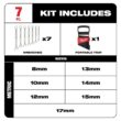 Milwaukee 48-22-9407 SAE and 48-22-9507 Metric Combination Wrench Mechanics Tool Set (14-Piece)