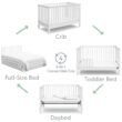 Storkcraft Hillcrest 4-in-1 Convertible Crib-White