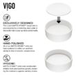 VIGO VG04016 Matte Stone Anvil Composite Round Vessel Bathroom Sink in White