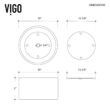 VIGO VG04016 Matte Stone Anvil Composite Round Vessel Bathroom Sink in White