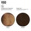 VIGO VGT1055 Glass Rectangular Vessel Bathroom Sink, Chocolate Brown, Antique Rubbed Bronze