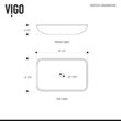 VIGO VGT1055 Glass Rectangular Vessel Bathroom Sink, Chocolate Brown, Antique Rubbed Bronze
