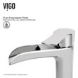 VIGO VGT1073 Glass Rectangular Vessel Bathroom Sink in Turquoise Blue, Chrome
