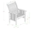 Walker Edison Furniture Company Boardwalk Dark Brown Acacia Outdoor Dining Chairs (Set of 2)