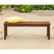 Walker Edison Furniture Company Boardwalk Dark Brown Acacia Wood Outdoor Bench