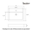 LUXIER Rectangular Bathroom Ceramic Vessel Sink Art Basin in White