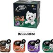 CESAR Soft Wet Dog Food Classic Loaf in Sauce Poultry Variety Pack, (24) 3.5 oz. Easy Peel Trays with Real Chicken, Turkey or Duck