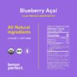 Lemon Perfect, Organic Cold-Pressed Lemon Water, Squeezed from Real Fruit, Flavored Water, Sugar-Free, Keto Certified, No Artificial Ingredients, Blueberry Açaí (12-Pack)