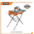 RIDGID R4041S 12 Amp Corded 8 in. Tile Saw with Extended Rip