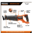 RIDGID Reciprocating Saw R8647B 18V Brushless Cordless (Tool Only)
