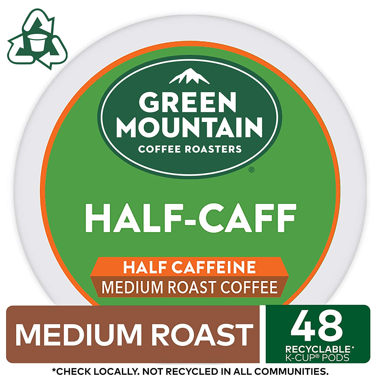Green Mountain Coffee Roasters Half Caff, Single-Serve Keurig K-Cup Pods, Medium Roast Coffee, 48 Count Green Mountain Coffee Roasters Half Caff, Single-Serve Keurig K-Cup Pods, Medium Roast Coffee, 48 Count - Image 2