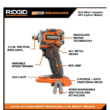 RIDGID R87208K 18V SubCompact Brushless Cordless 1/2 in. Impact Wrench Kit with 2.0 Ah Battery, 18V Charger, and Bag