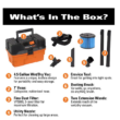RIDGID WD4522 4.5 Gallon 5.0-Peak HP ProPack Wet/Dry Shop Vacuum with Fine Dust Filter, Expandable Hose and Accessories