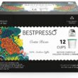Bestpresso Coffee, Costa Rican Dark Roast Single Serve K-Cup Pods, 96 Count (Compatible With 2.0 Keurig Brewers) 8 Packs Of 12 Cups