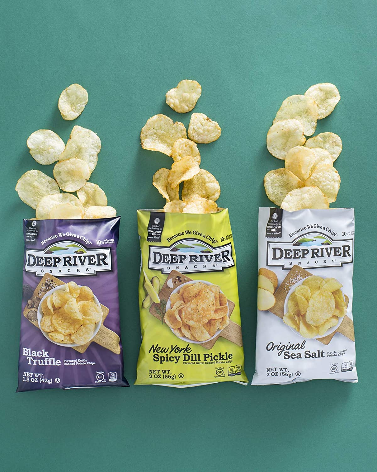 Deep River Snacks Original Sea Salt Kettle Cooked Potato Chips, Non GMO, 8 Ounce (Pack of 12) Deep River Snacks Original Sea Salt Kettle Cooked Potato Chips, Non GMO, 8 Ounce (Pack of 12) - Image 5