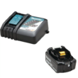 Makita BL1840BDC1 18-Volt LXT Lithium-Ion High Capacity Battery Pack 4.0Ah with Fuel Gauge and Charger Starter Kit