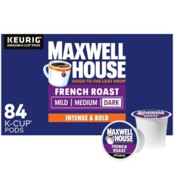 Maxwell House French Roast Dark Roast K-Cup Coffee Pods (84 ct Box)