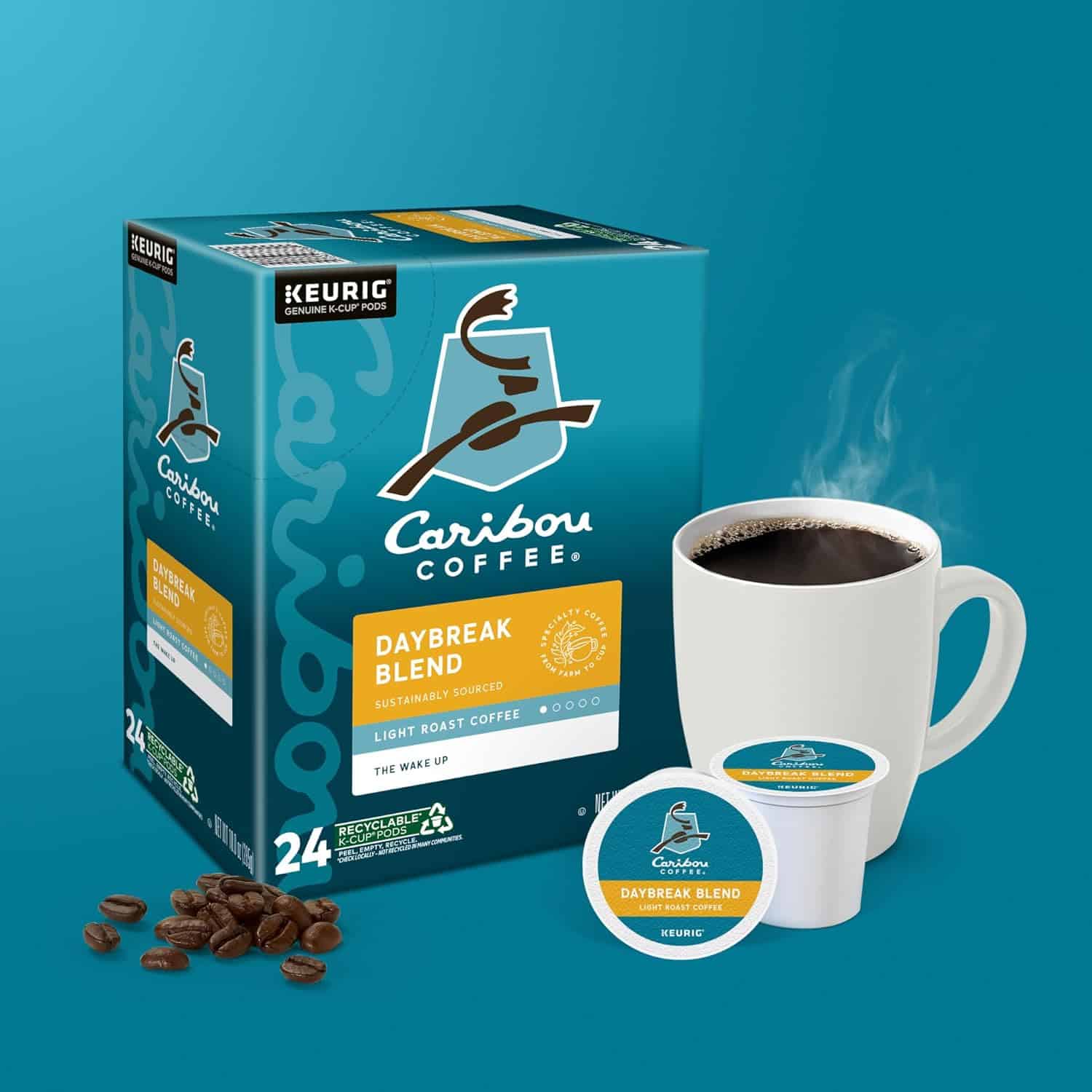 Caribou Coffee Daybreak Morning Blend, Single-Serve Keurig K-Cup Pods, Light Roast Coffee, 24 Count (Pack of 4) Caribou Coffee Daybreak Morning Blend, Single-Serve Keurig K-Cup Pods, Light Roast Coffee, 24 Count (Pack of 4) - Image 9