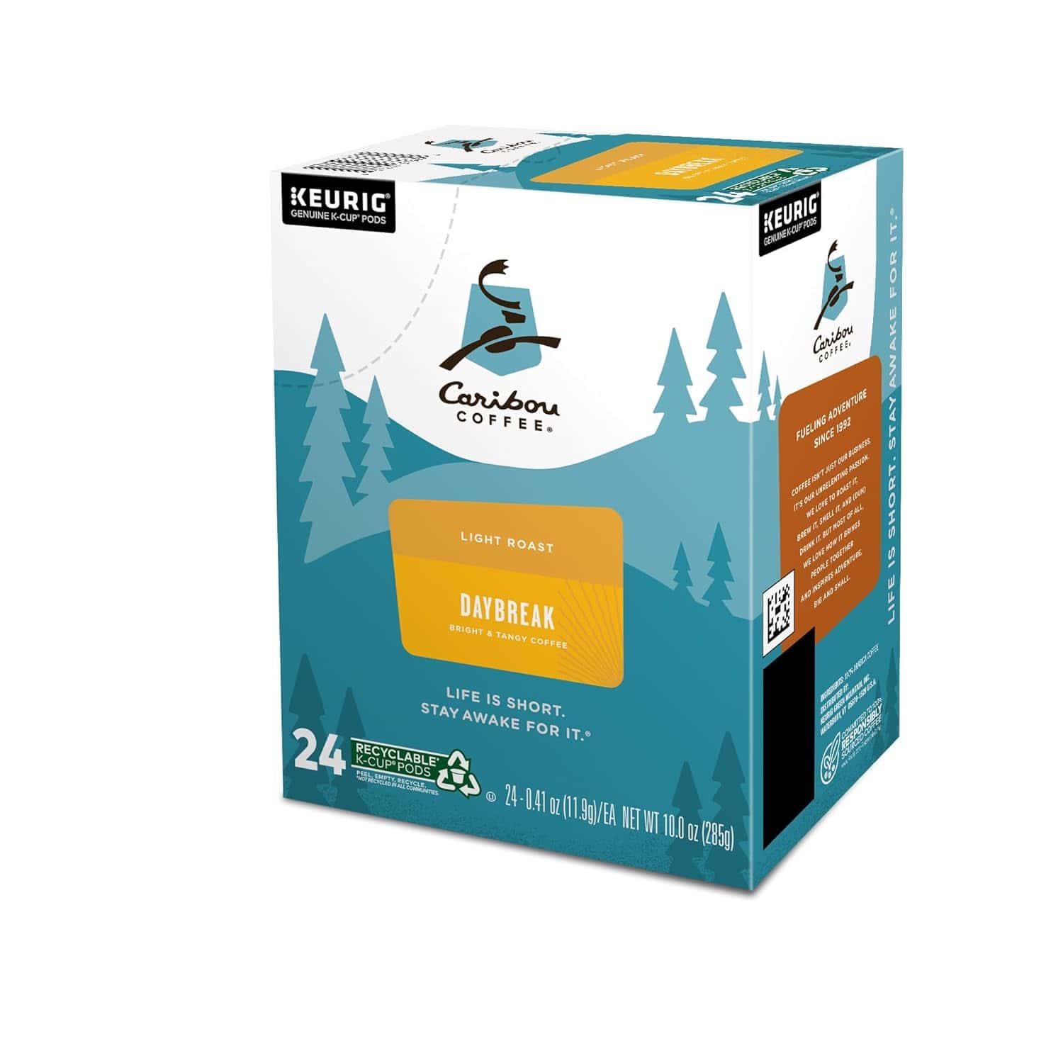 Caribou Coffee Daybreak Morning Blend, Single-Serve Keurig K-Cup Pods, Light Roast Coffee, 24 Count (Pack of 4) Caribou Coffee Daybreak Morning Blend, Single-Serve Keurig K-Cup Pods, Light Roast Coffee, 24 Count (Pack of 4) - Image 3