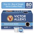 Victor Allen's Coffee Donut Shop Blend, Medium Roast, 80 Count, Single Serve Coffee Pods for Keurig K-Cup Brewers