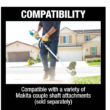 Makita XUX02SM1X3 18V LXT Brushless Cordless Couple Shaft Power Head Kit w/13 in. String Trimmer & Blower Attachments, 4.0Ah