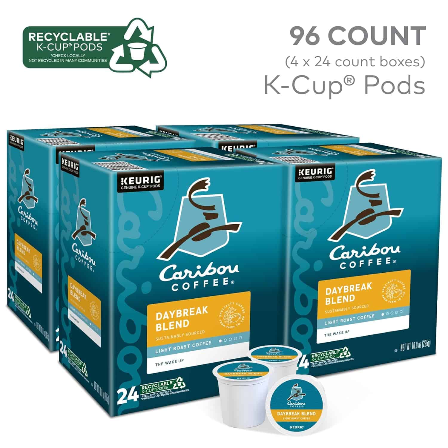 Caribou Coffee Daybreak Morning Blend, Single-Serve Keurig K-Cup Pods, Light Roast Coffee, 24 Count (Pack of 4) Caribou Coffee Daybreak Morning Blend, Single-Serve Keurig K-Cup Pods, Light Roast Coffee, 24 Count (Pack of 4) - Image 15