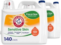 Arm & Hammer Liquid Laundry Detergent, Perfume & Dye Free Dual HE, 378oz 280 Loads