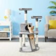 Frisco 48-in Faux Fur Cat Tree & Condo, Gray,