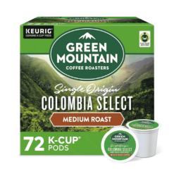 Green Mountain Coffee Roasters Colombia Select, Single-Serve Keurig K-Cup Pods, Medium Roast Coffee, 12 Count (Pack of 6) - Packaging May Vary