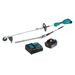 Makita XUX02SM1X2 18V LXT Brushless Cordless Couple Shaft Power Head Kit w/13" String Trimmer & 20" Hedge Trimmer Attachments (4.0Ah)