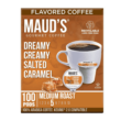 Maud's Salted Caramel Coffee (Dreamy Creamy Caramel), 100ct. Solar Energy Produced Recyclable Single Serve Salted Caramel Flavored Coffee Pods