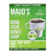 Maud's Donut Shop Coffee (Dunk Your Donut Shop), 100ct. Solar Energy Produced Recyclable Single Serve Light Roast Donut Shop Coffee Pods