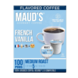 Maud's French Vanilla Coffee, 100ct. Solar Energy Produced Recyclable Single Serve French Vanilla Flavored Coffee Pods - KCup Compatible