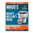 Maud’s Decaf Medium Dark Roast Coffee (Mellow Mood), 100ct. Solar Energy Produced Recyclable Single Serve Decaf Medium Dark Roast Coffee Pods