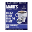Maud's French Roast Coffee (French Roast From The Coast), 100ct. Solar Energy Produced Recyclable Single Serve French Roast Coffee Pods
