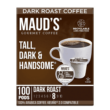 Maud's Dark Roast Coffee (Tall Dark & Handsome), 100ct. Solar Energy Produced Recyclable Single Serve Dark Roast Coffee Pods