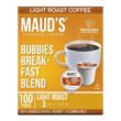 Maud's Breakfast Blend Coffee, (Bubbies Breakfast Blend), 100ct. Solar Energy Produced Recyclable Single Serve Breakfast Blend Coffee Pods