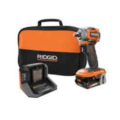RIDGID R87208K 18V SubCompact Brushless Cordless 1/2 in. Impact Wrench Kit with 2.0 Ah Battery, 18V Charger, and Bag