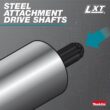 Makita XUX02SM1X4 18V LXT Lithium-Ion Brushless Cordless Couple Shaft Power Head Kit w/String Trimmer & 10 in. Pole Saw Attachments 4.0Ah