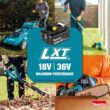 Makita XUX02SM1X4 18V LXT Lithium-Ion Brushless Cordless Couple Shaft Power Head Kit w/String Trimmer & 10 in. Pole Saw Attachments 4.0Ah