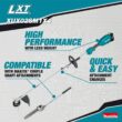 Makita XUX02SM1X4 18V LXT Lithium-Ion Brushless Cordless Couple Shaft Power Head Kit w/String Trimmer & 10 in. Pole Saw Attachments 4.0Ah