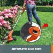 Worx WG154 20V PowerShare 10" - 12" Cordless String Trimmer and Edger (Battery & Charger Included)