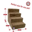 Majestic Pet 4-Step Suede Portable Pet Stairs (Chocolate)