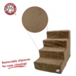 Majestic Pet 4-Step Suede Portable Pet Stairs (Chocolate)
